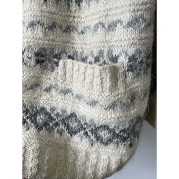 Jones New York Women's Hand Knit Full Zip Cardigan Long Sleeve Cream Size L NWT - Picture 7 of 7